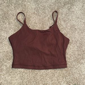 Brown athletic tank